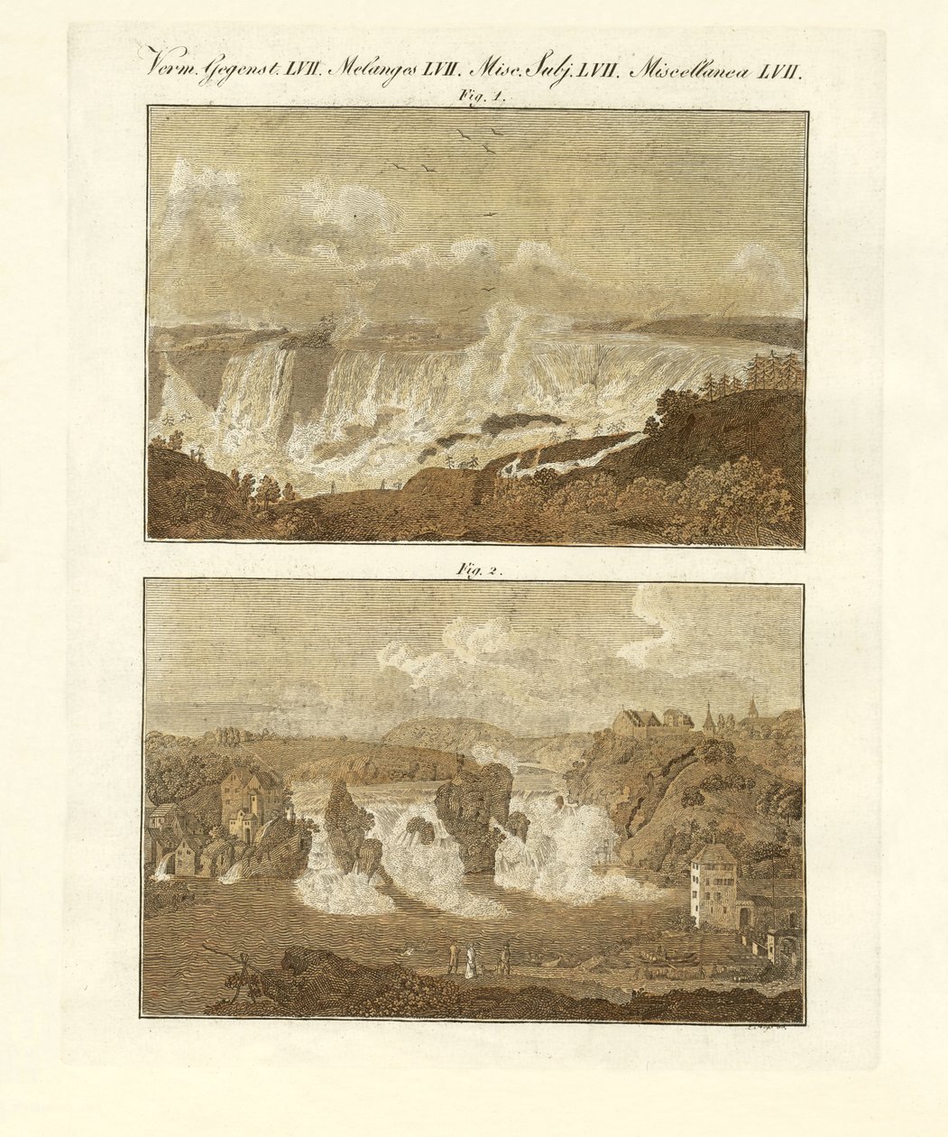 Falls (farget gravering) av German School