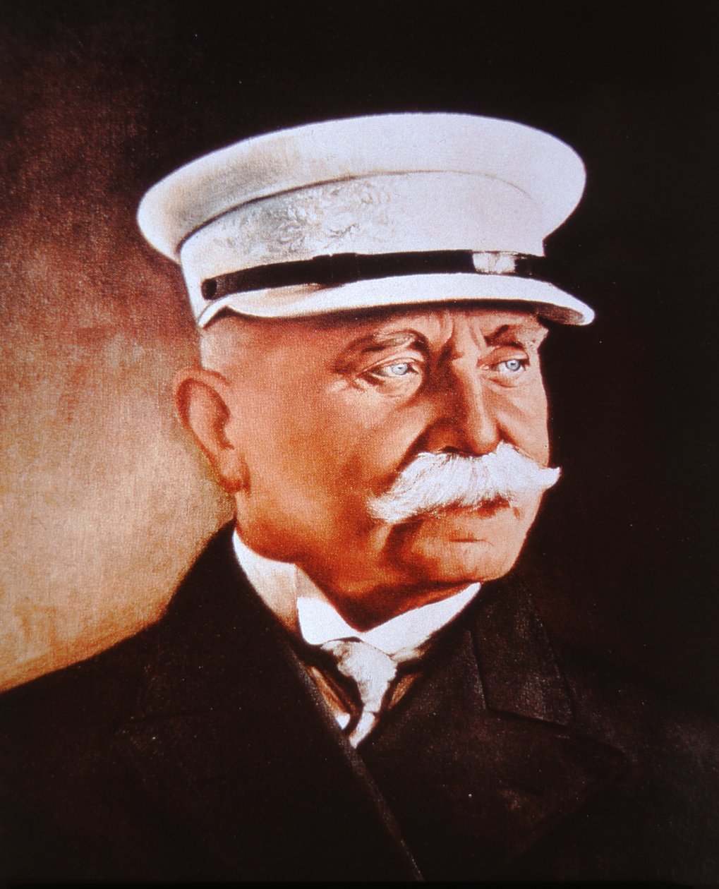 Ferdinand grev von Zeppelin (farge litho) av German School