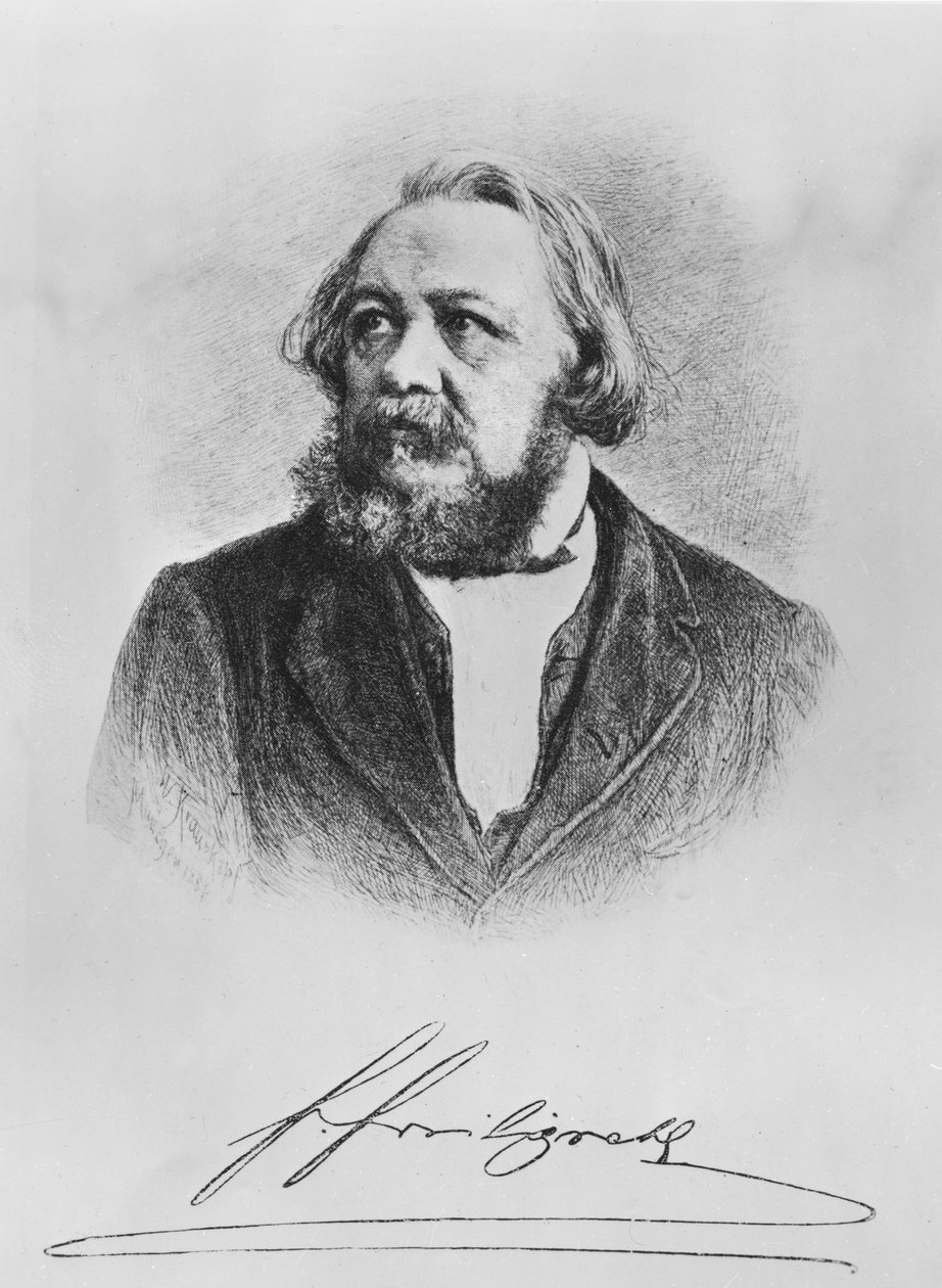 Ferdinand Freiligrath (litho) av German School