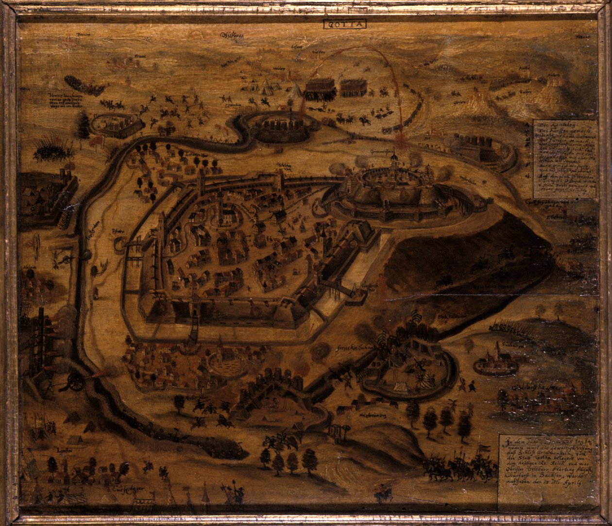 Gotha under beleiringen av Grimmenstein, 1567 av German School