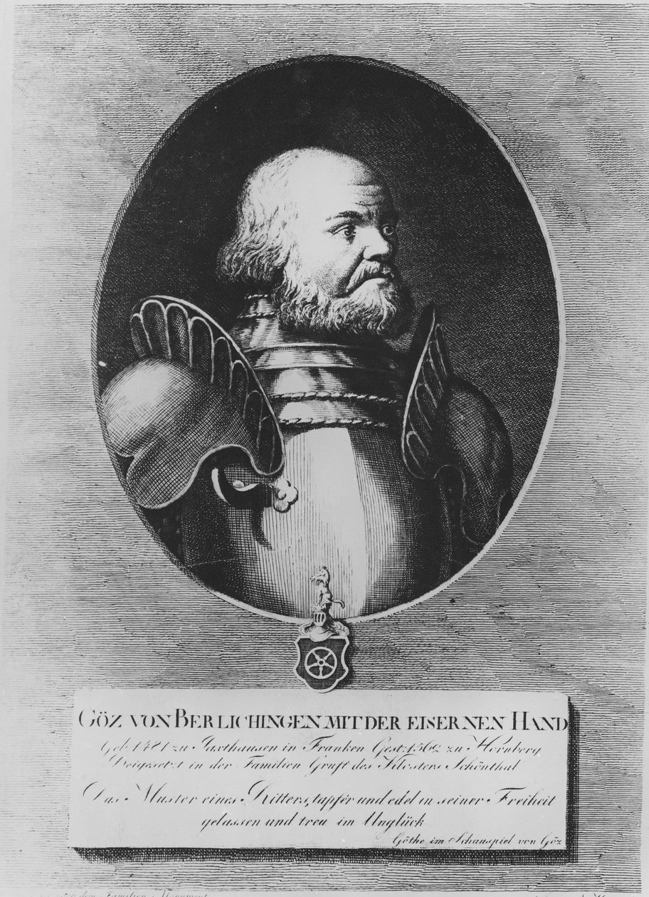 Götz von Berlichingen (gravering) av German School