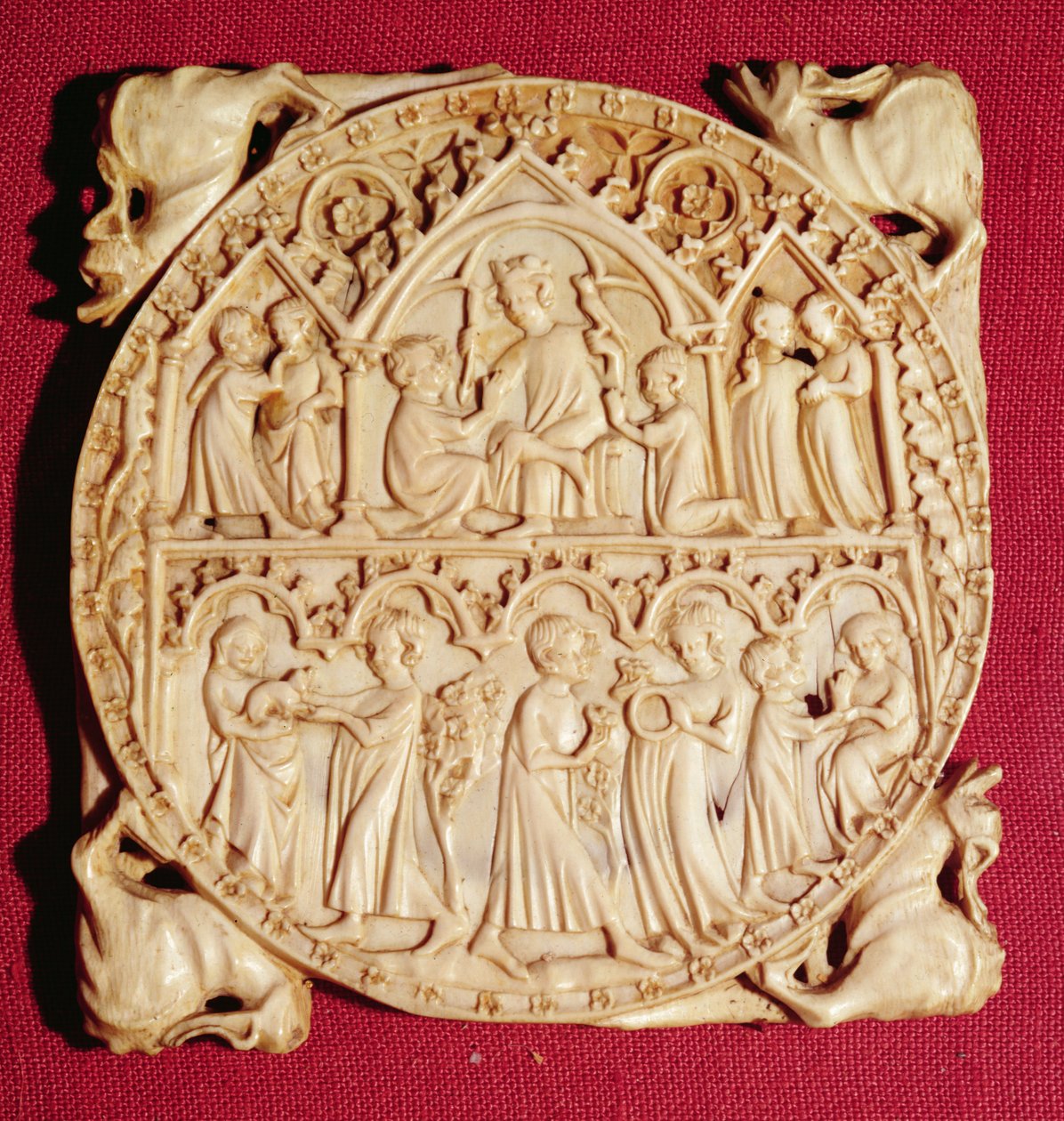 Elfenbensspeiletui, ca. 1360-70 av German School