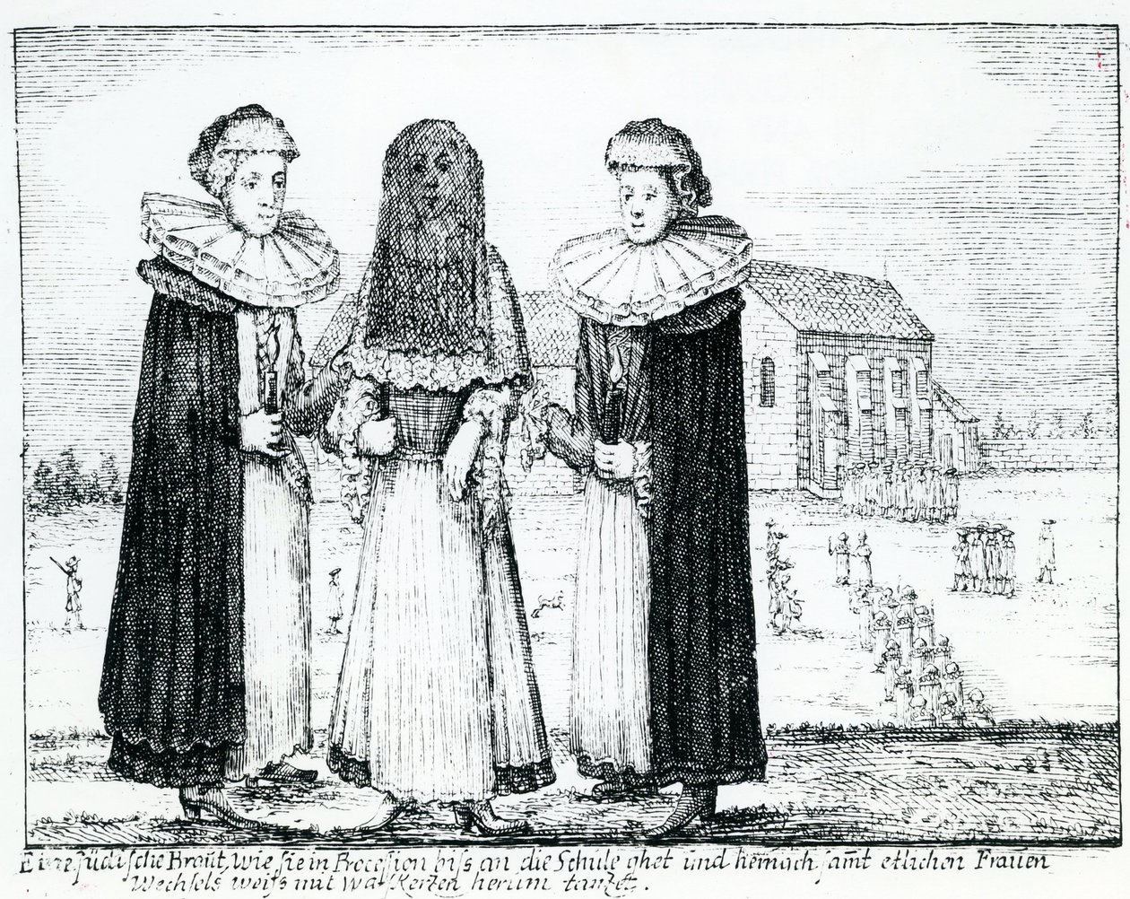 Jødisk bryllup (gravering) av German School