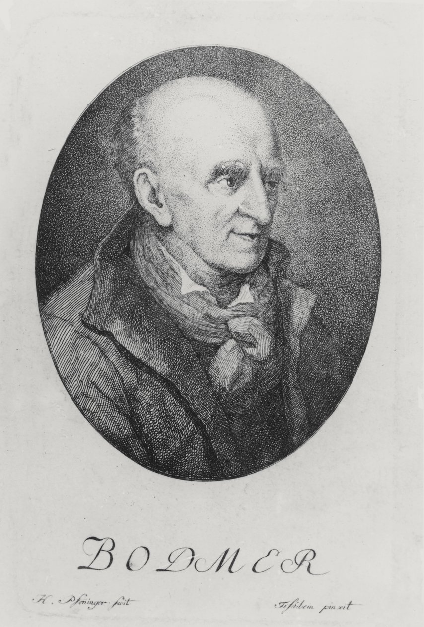 Johann Jacob Bodmer (gravering) av German School