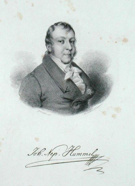 Johann Nepomuk Hummel (1778-1837) (gravering) av German School