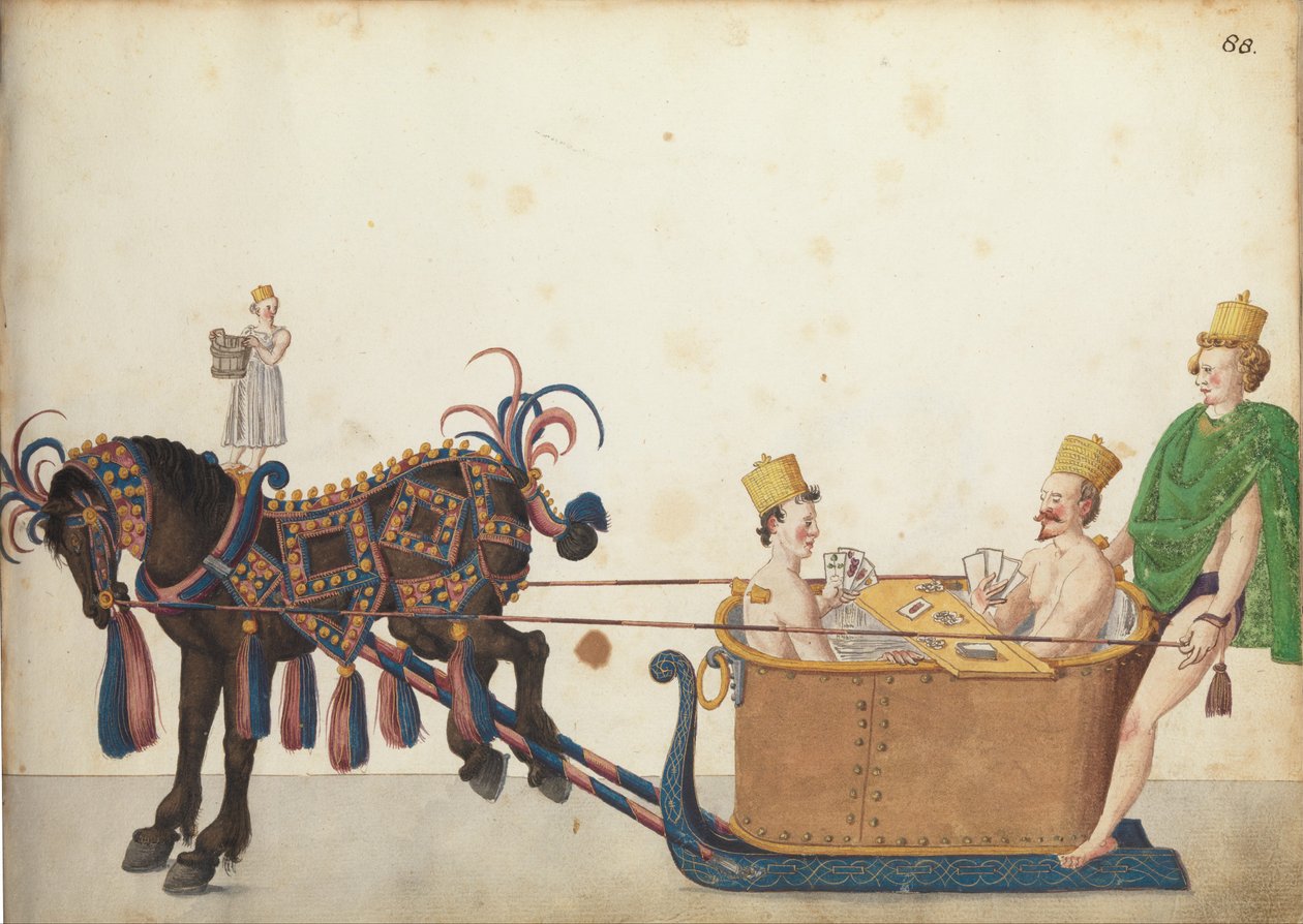 Sledeslede i parade, ca. 1640 av German School