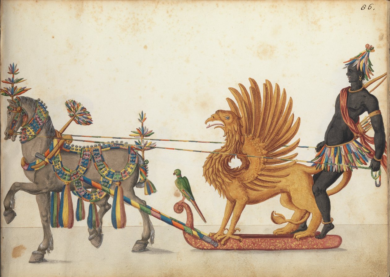 Sledeslede i parade, ca. 1640 av German School
