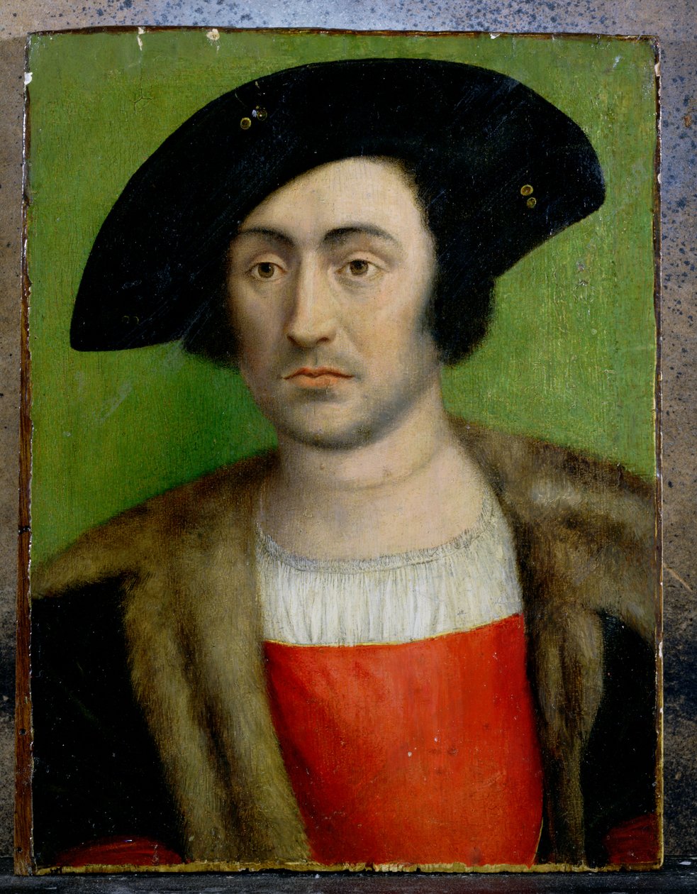 Portrett av en gentleman (panel) av German School