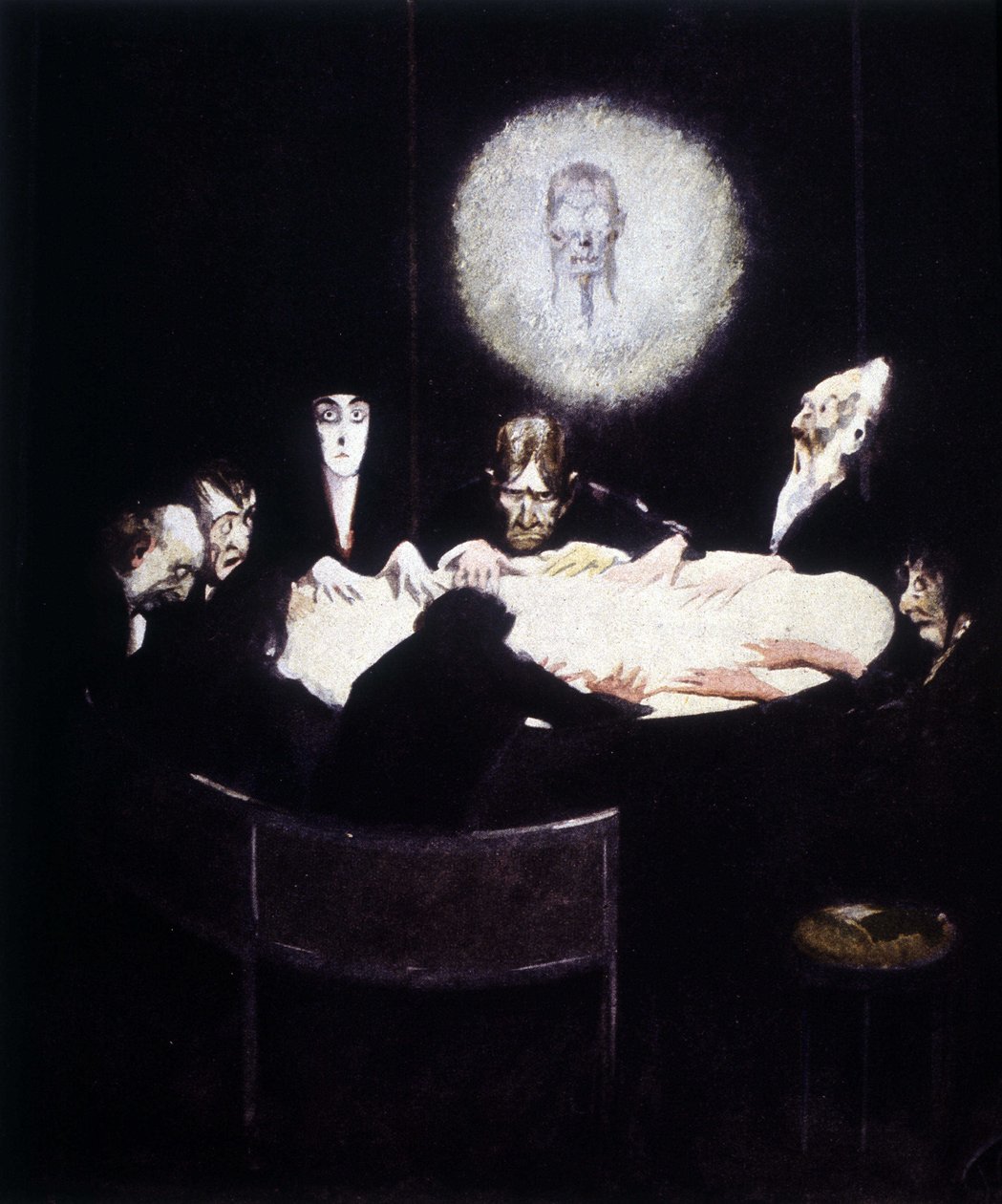 Scene for spiritisme. Dømme av German School