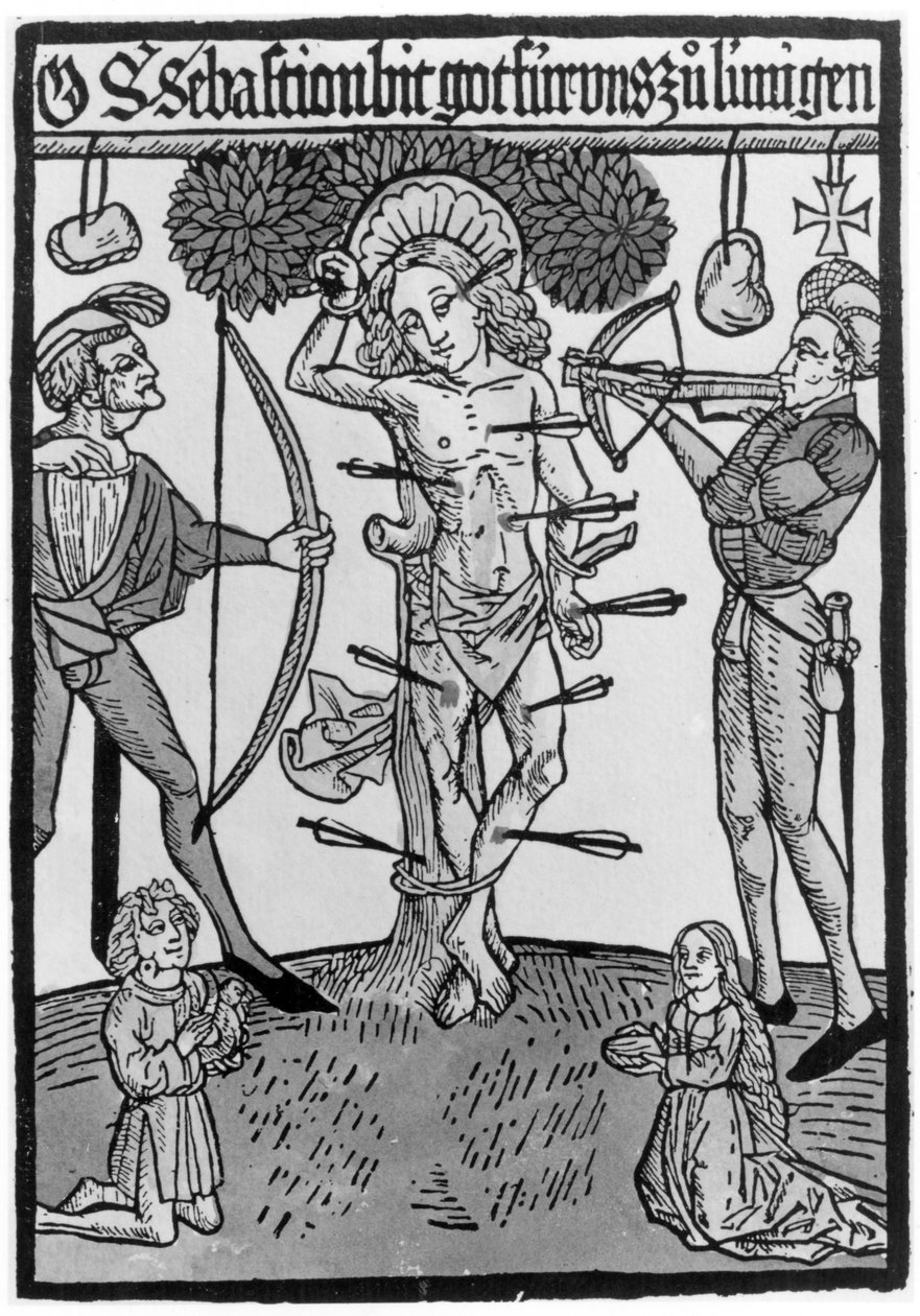 St. Sebastians martyrium av German School