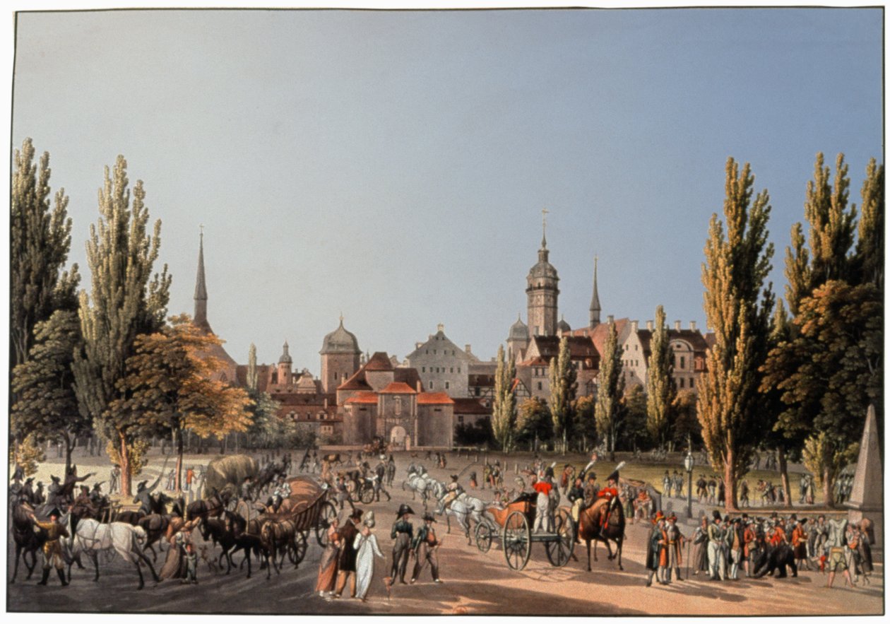 Messen i Leipzig. ca 1810-20 (gravering) av German School