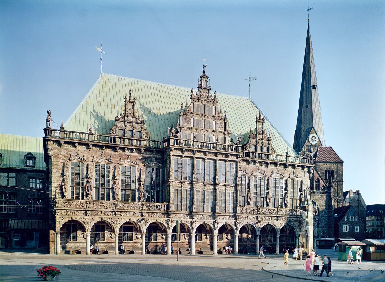 Utsikt over Rådhuset, bygget 1405-09 av German School