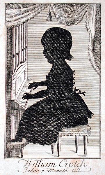 William Crotch (1775-1847) Playing the Organ (gravering) av German School