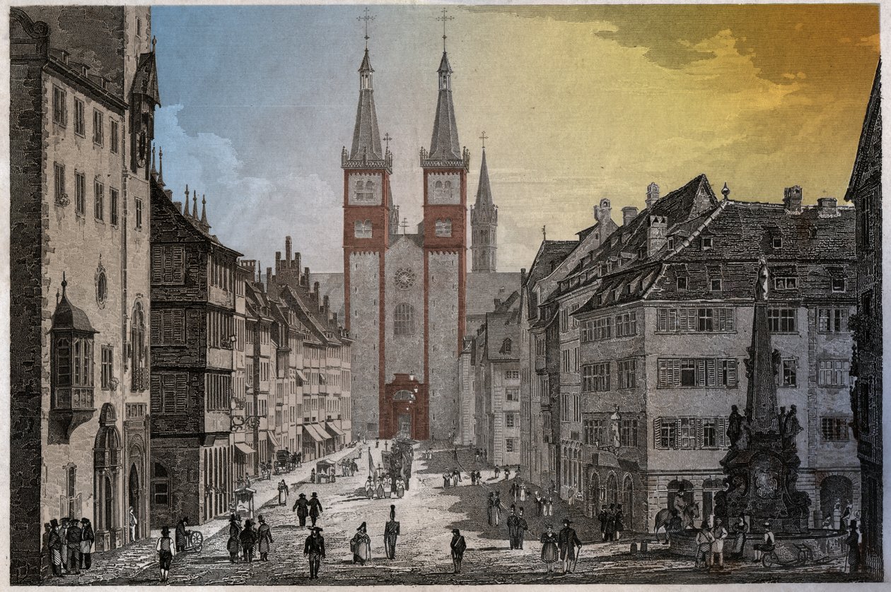 Würzburg. (gravering, ca. 1830) av German School