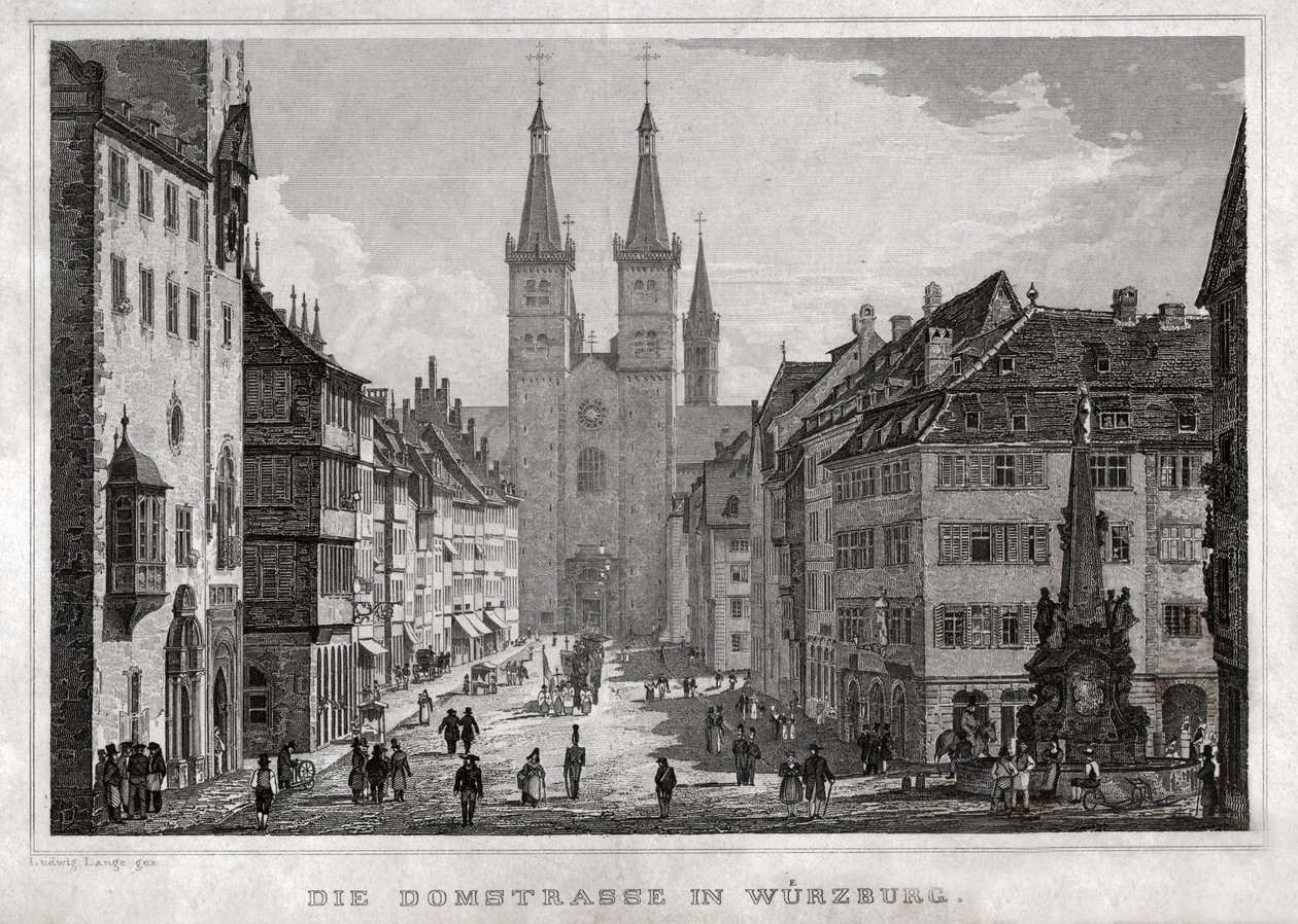 Würzburg. (gravering, ca. 1830) av German School
