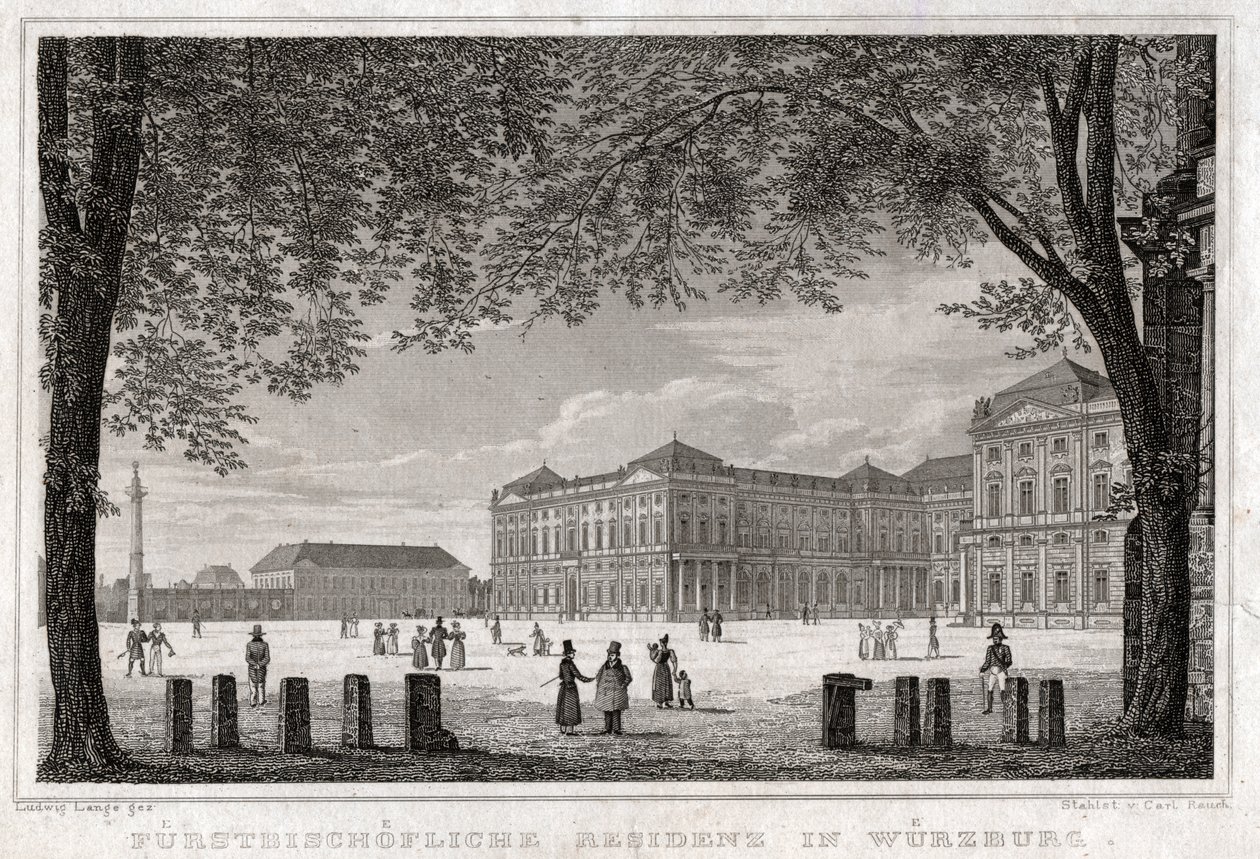 Würzburg. (gravering, ca. 1850) av German School
