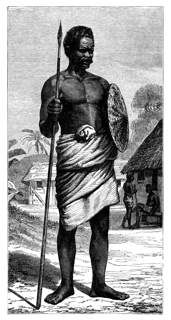 Malagasy Warrior, 1800-tallet. av Gerome Staal