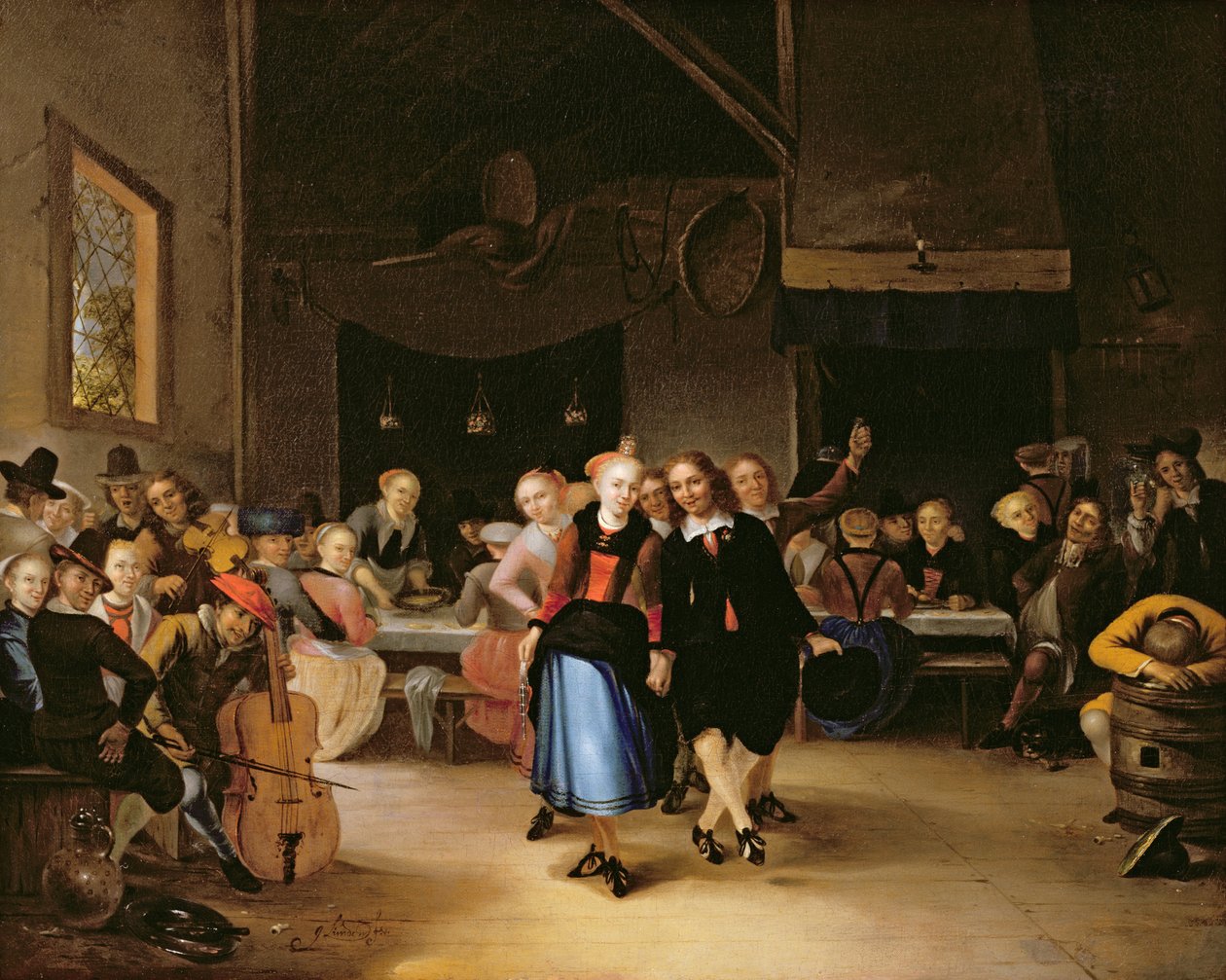 Bryllupsdans i en taverna av Gerrit Lundens