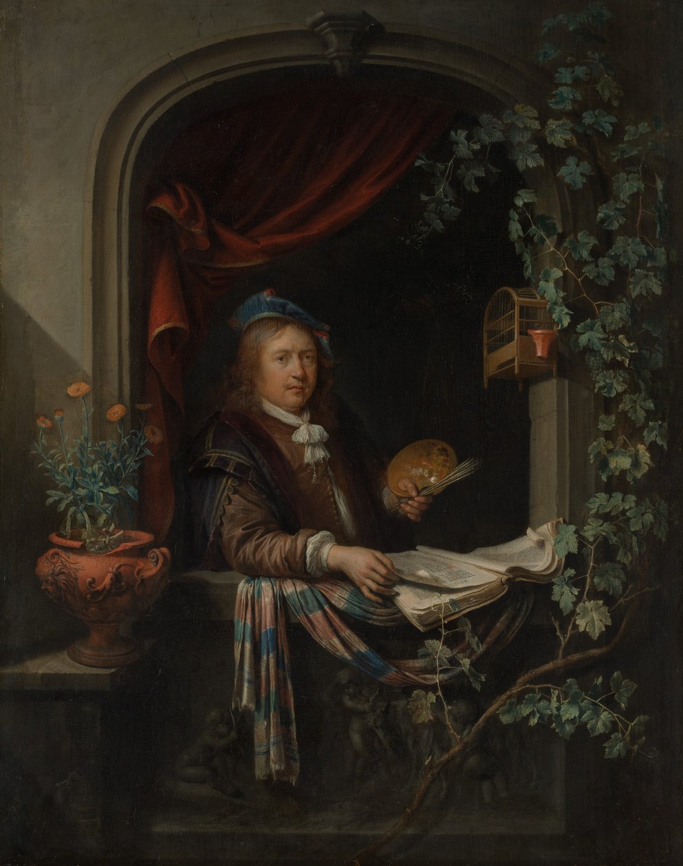 Selvportrett, ca. 1665. av Gerrit Dou