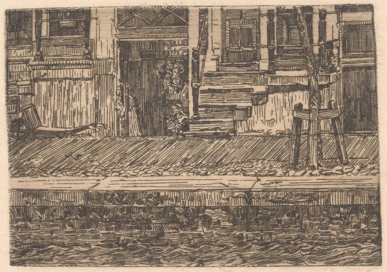 Kjellere på kai av Gerrit Haverkamp (signed by artist)
