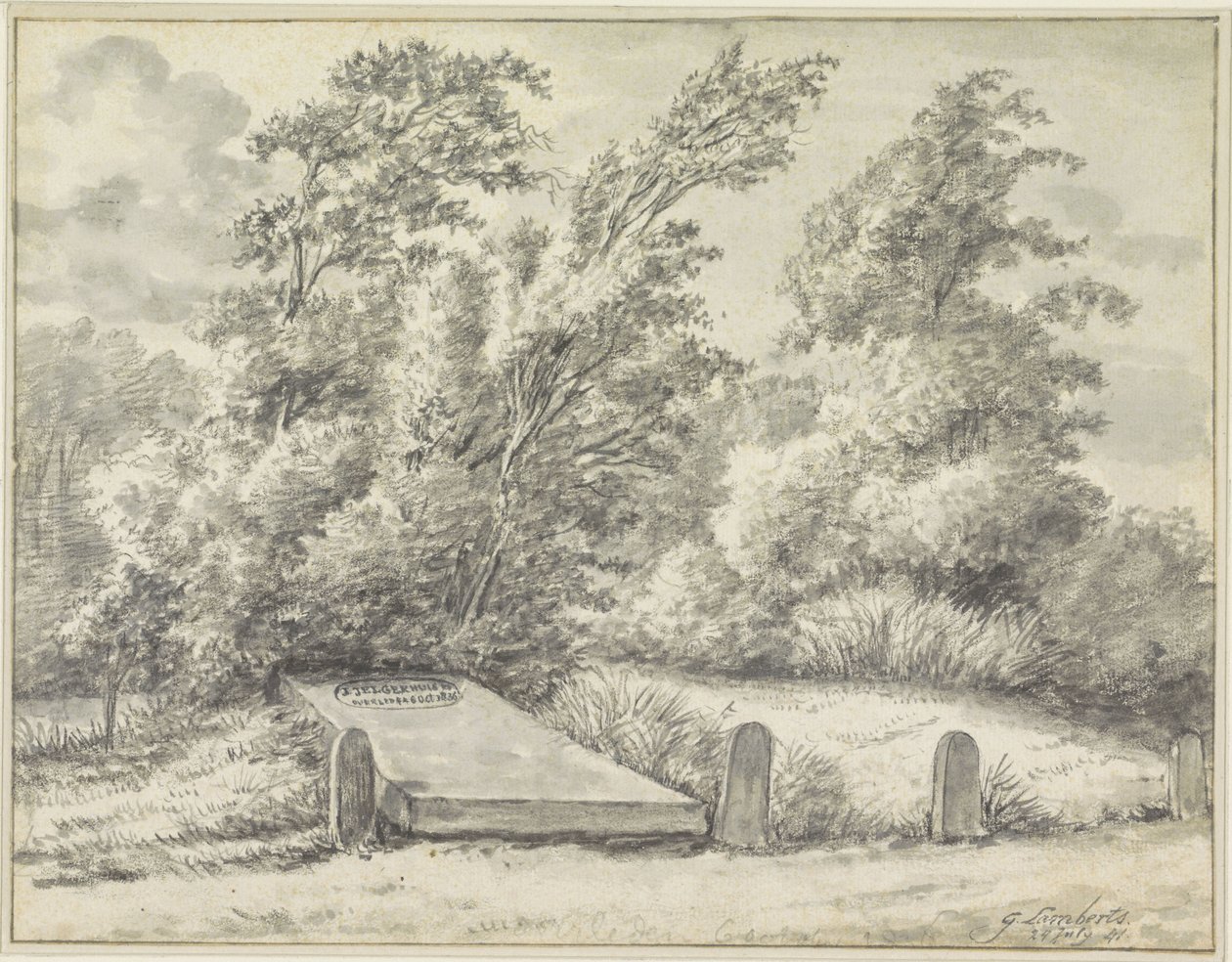 Grav av Johannes Jelgerhuis Rienksz. av Gerrit Lamberts