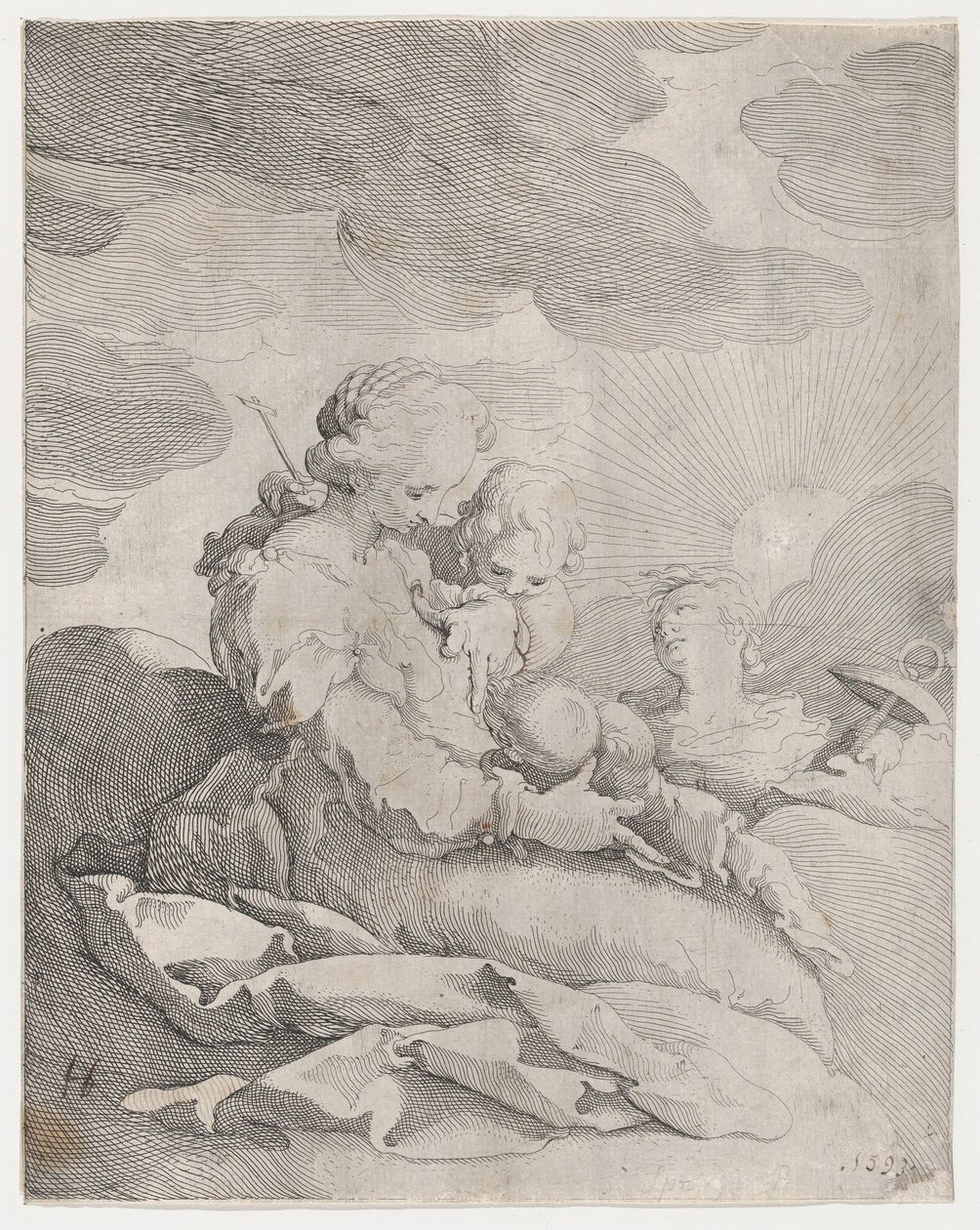 Tro, håp og nestekjærlighet, ca. 1593. av Gerrit Pietersz Sweelink