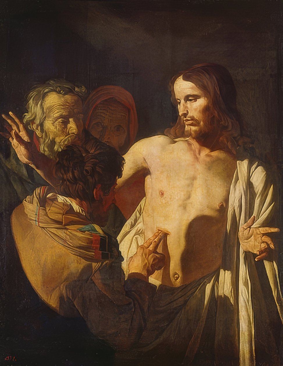 Den vantro Thomas. Rundt 1620 av Gerrit van Honthorst