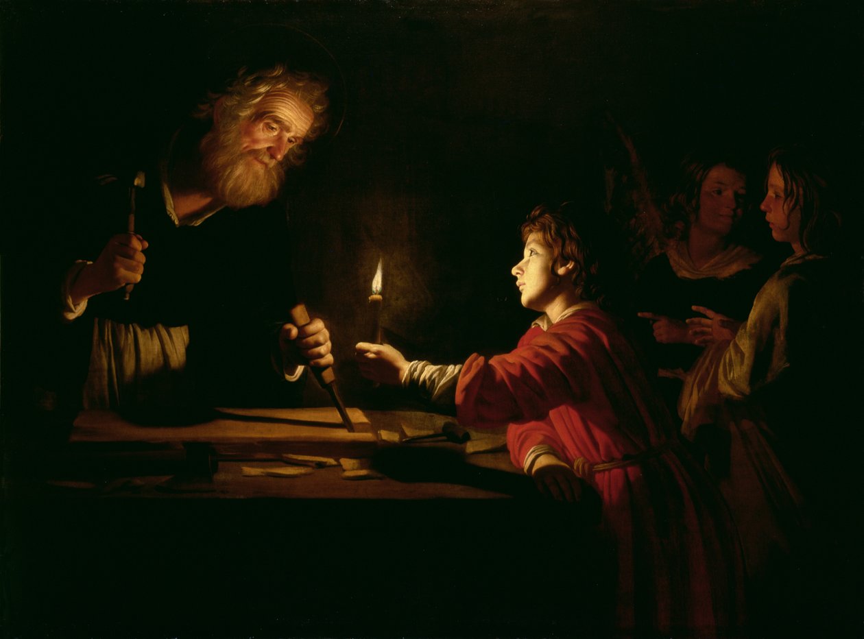 Kristi barndom, ca. 1620 av Gerrit van Honthorst