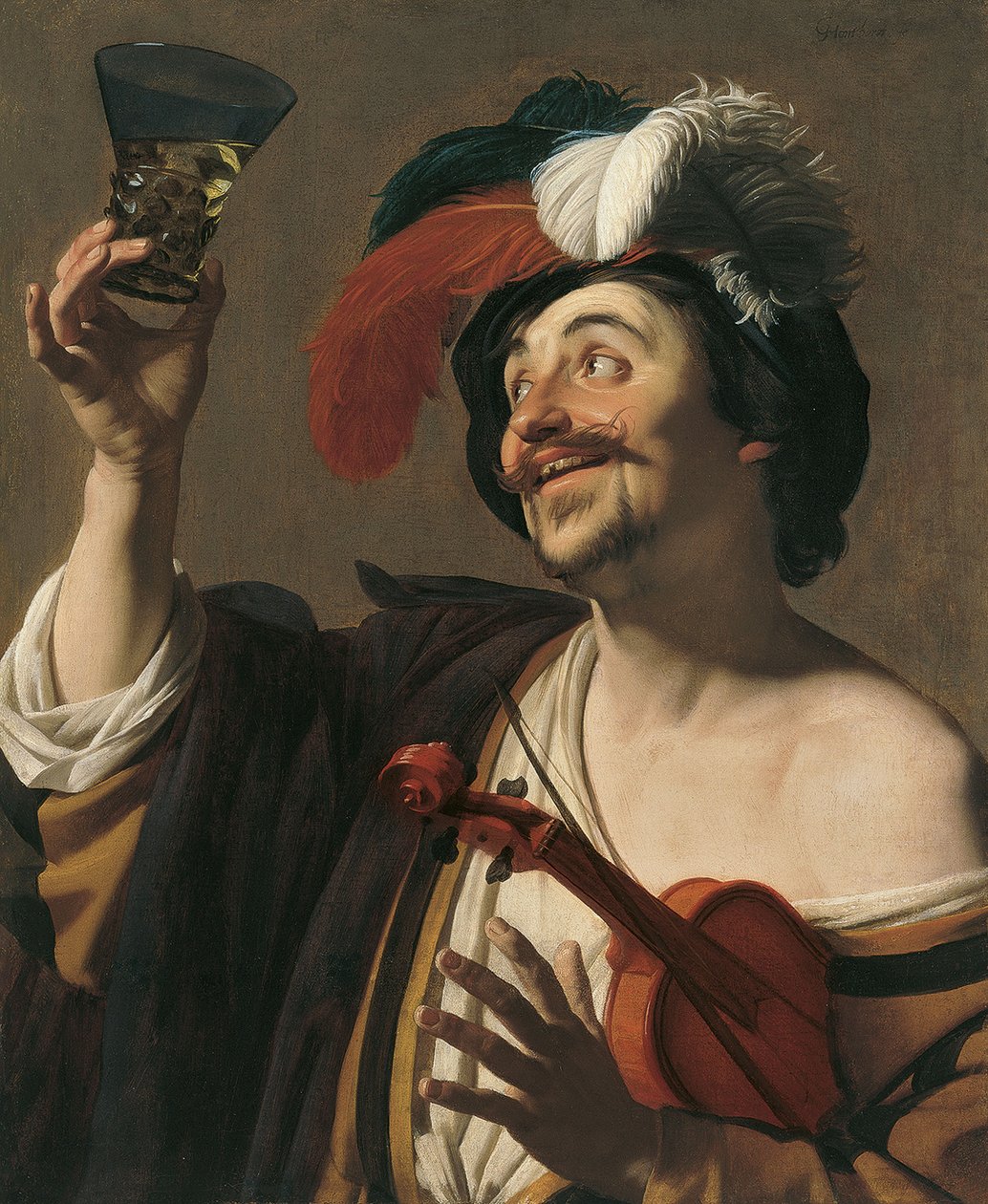 Den glade fiolinisten av Gerrit van Honthorst