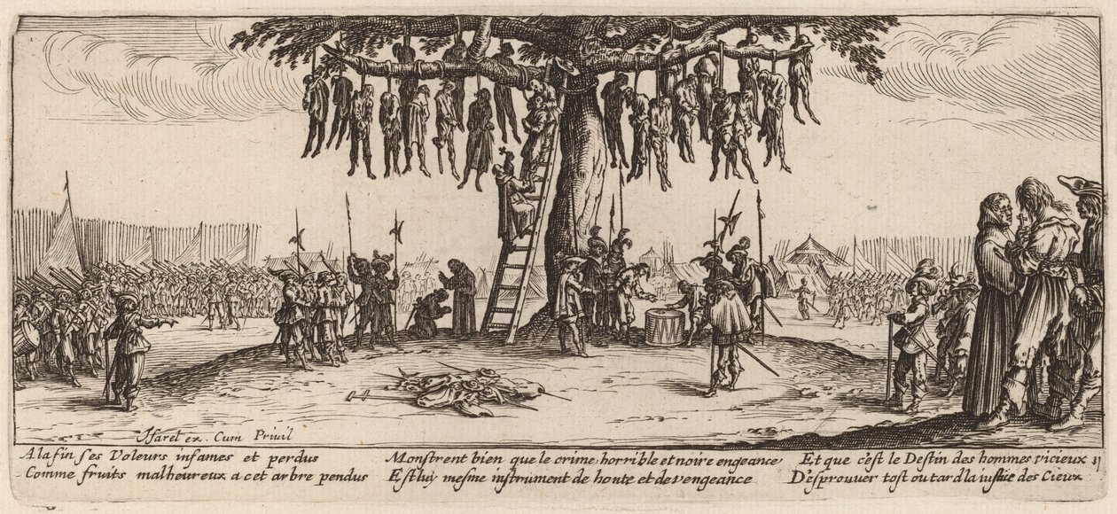 Hengingen av Gerrit van Schagen after Jacques Callot