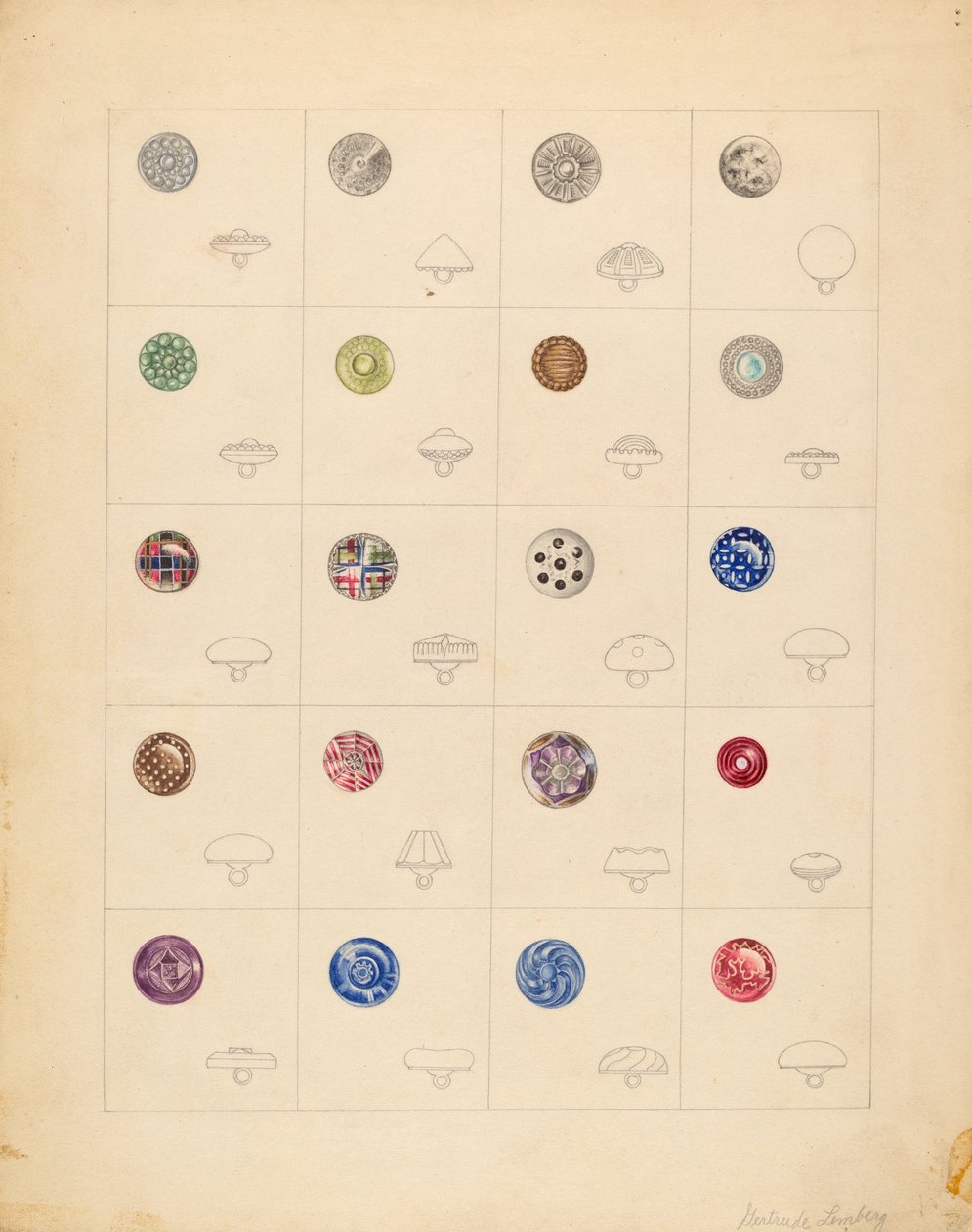 Knapper, c. 1937. av Gertrude Lemberg