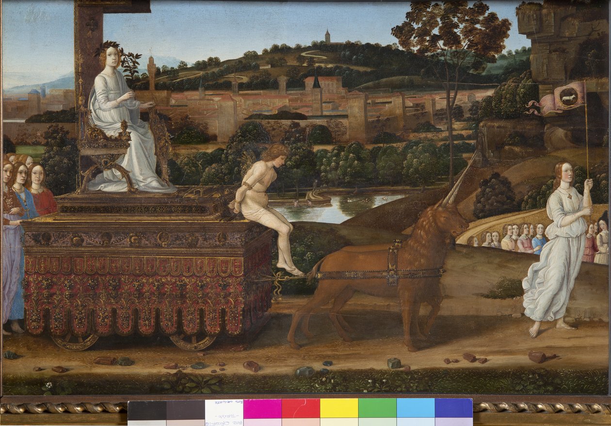 Kyskhetens triumf, ca. 1485 av Gherardo di Giovanni