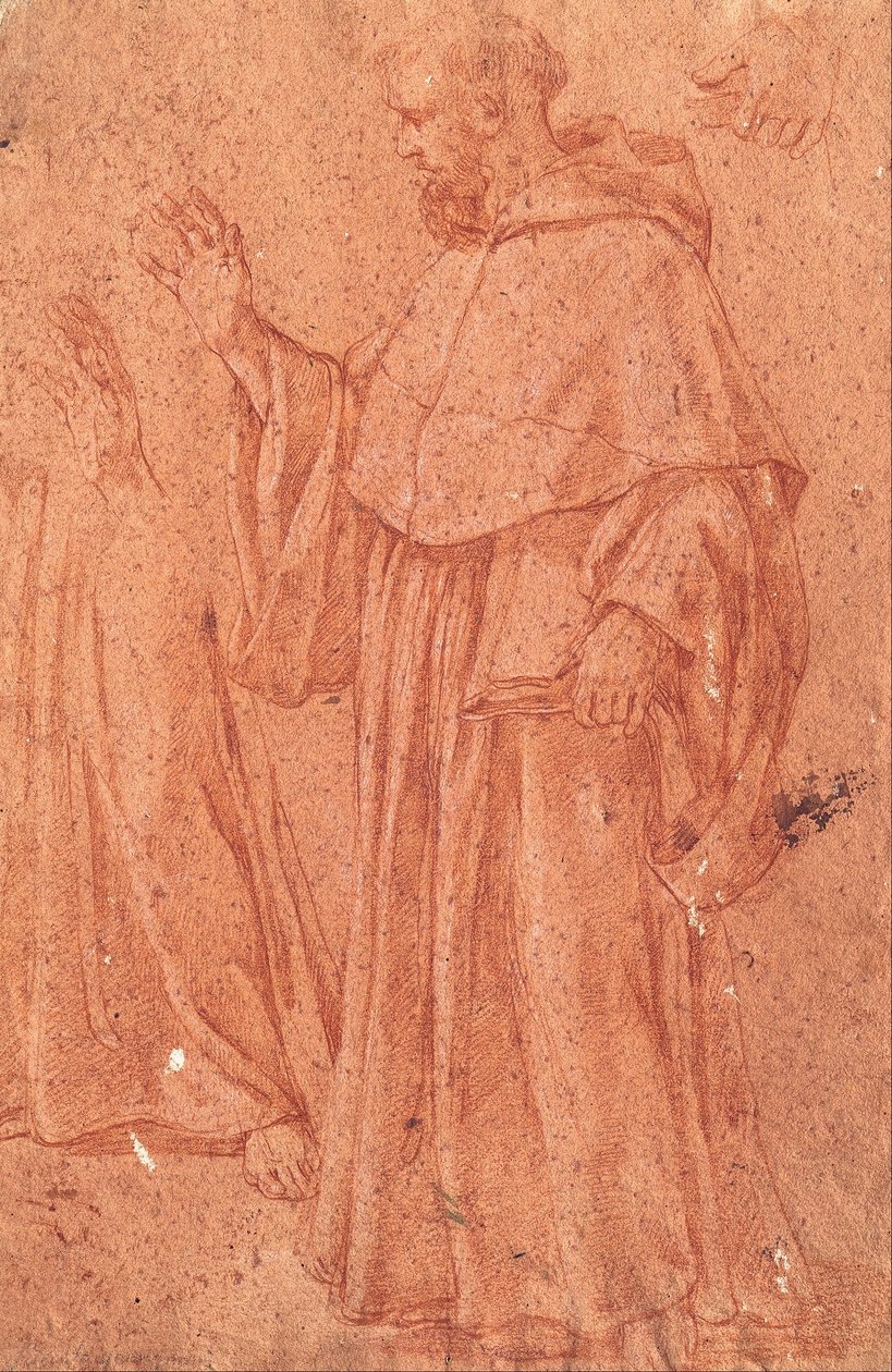 Studie av Saint Augustine av Giacinto Gimignani