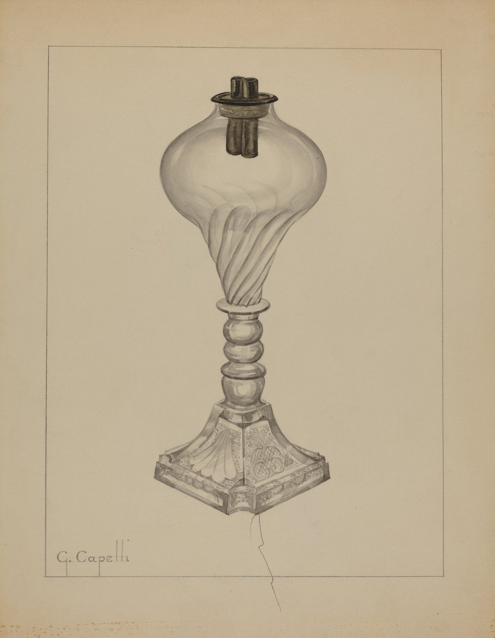 Lampe, c. 1937. av Giacinto Capelli