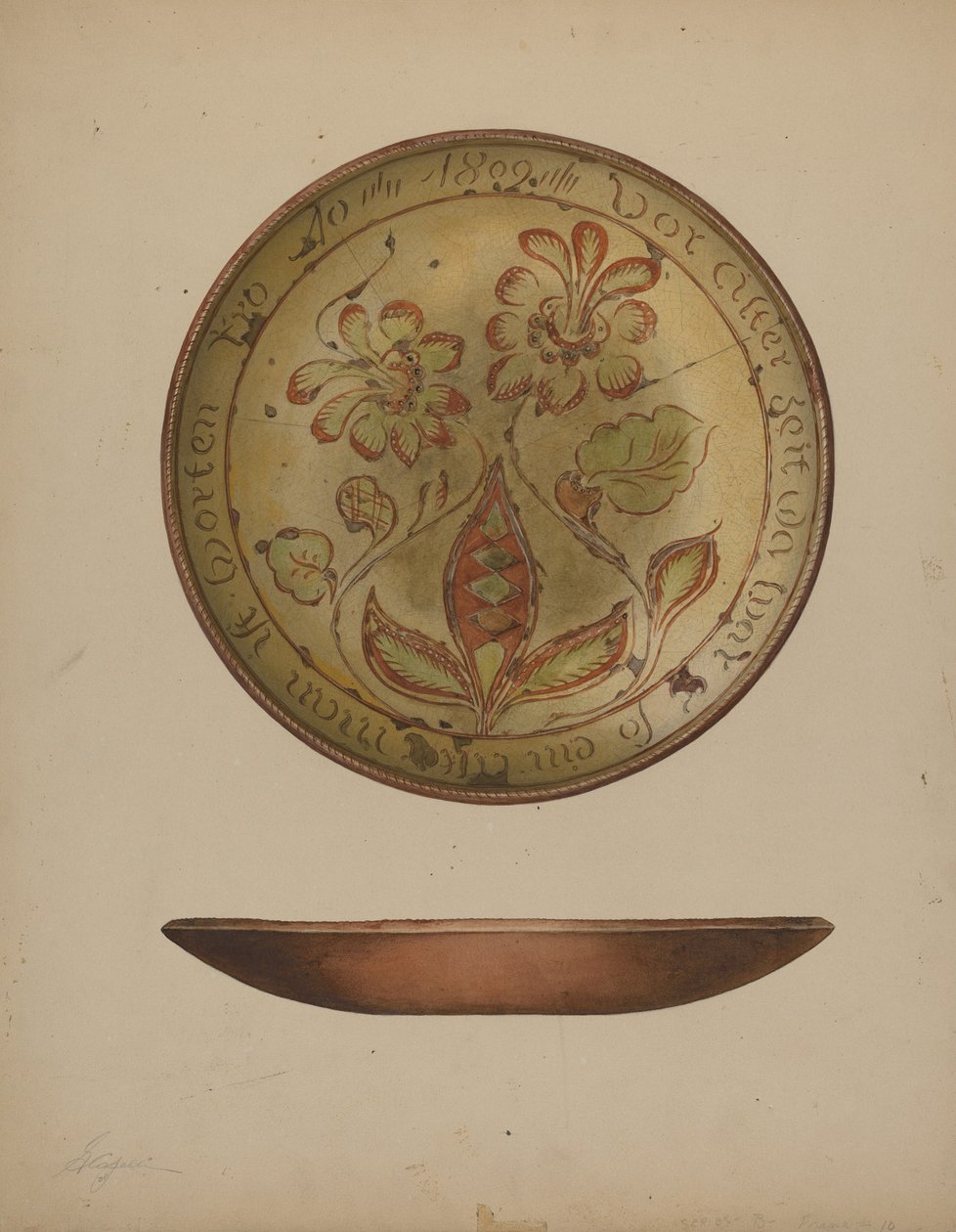 Pa. tysk plate, ca. 1938. av Giacinto Capelli