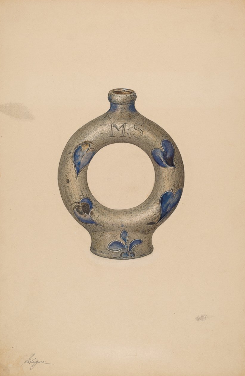Ringflaske, ca. 1940. av Giacinto Capelli