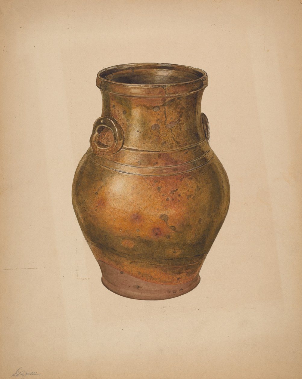 Vase, ca. 1938. av Giacinto Capelli
