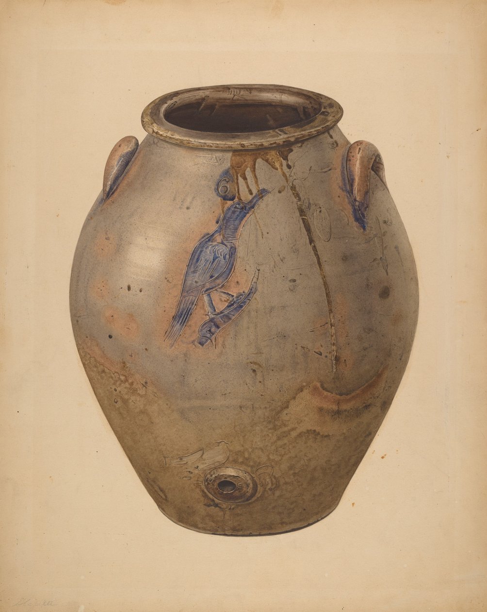 Vin- eller vannkrukke, ca. 1940. av Giacinto Capelli