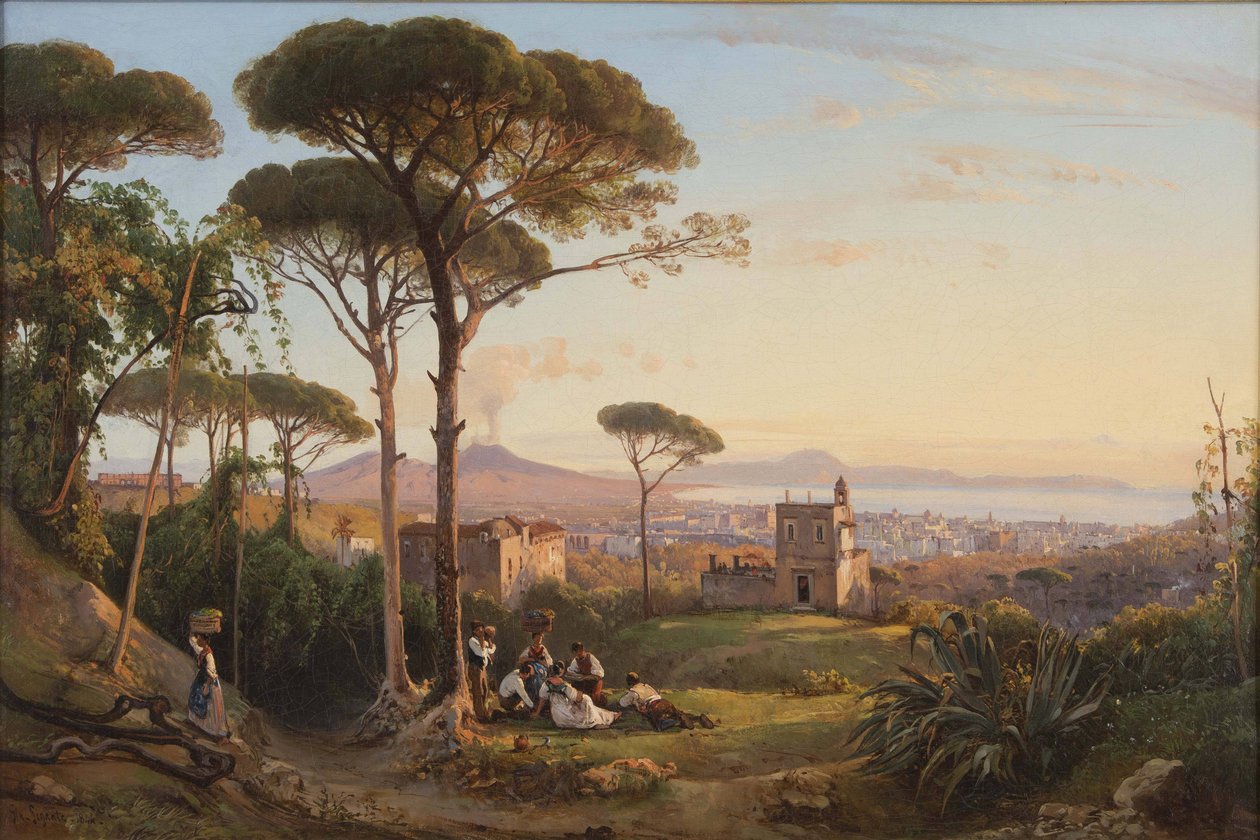 Napoli sett fra La Conocchia, 1844. av Giacinto Gigante