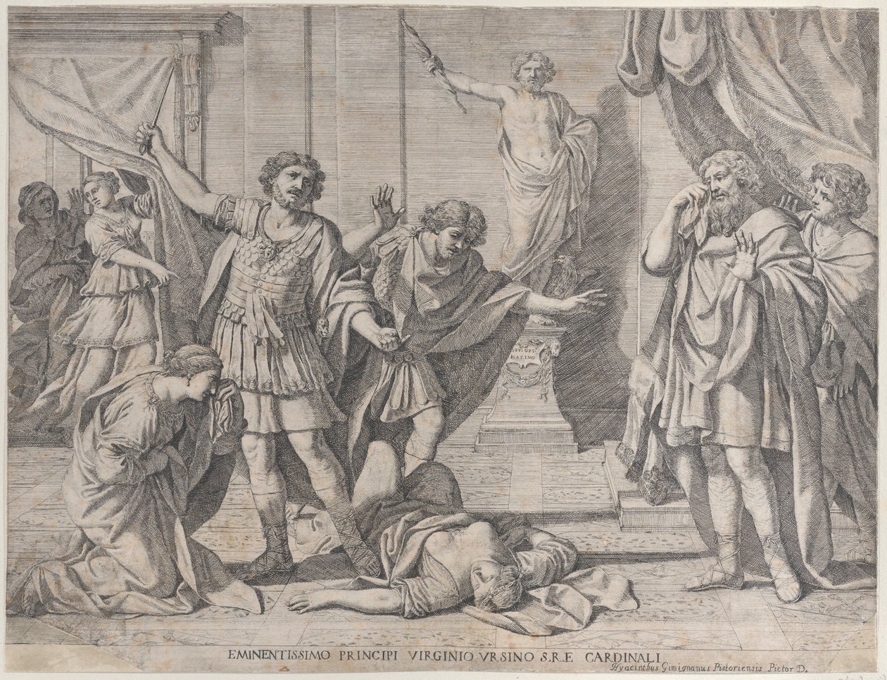 Virginias død, 1630-80. av Giacinto Gimignani