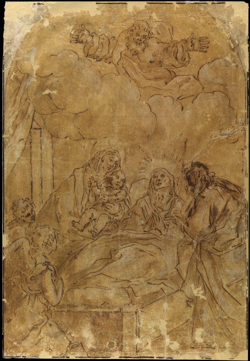St. Annes død av Giacomo Cavedone