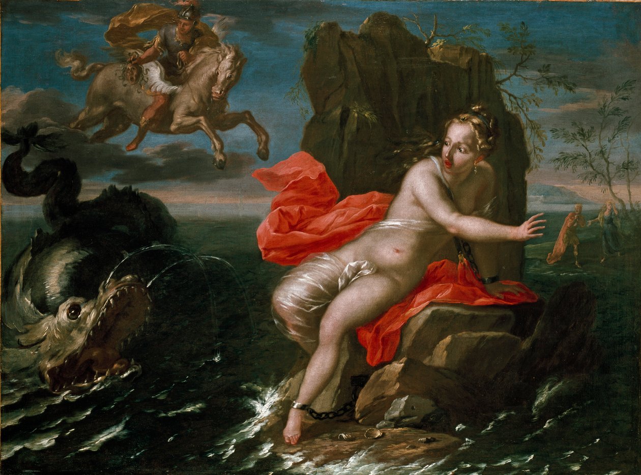 Perseus og Andromeda, 1600-1700-tallet av Giacomo Bolognini