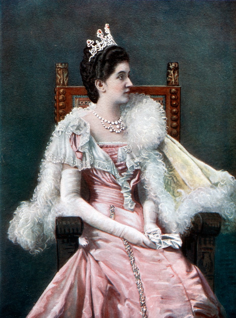 Dronning Elena av Italia, sent på 1800-tallet. av Giacomo Brogi