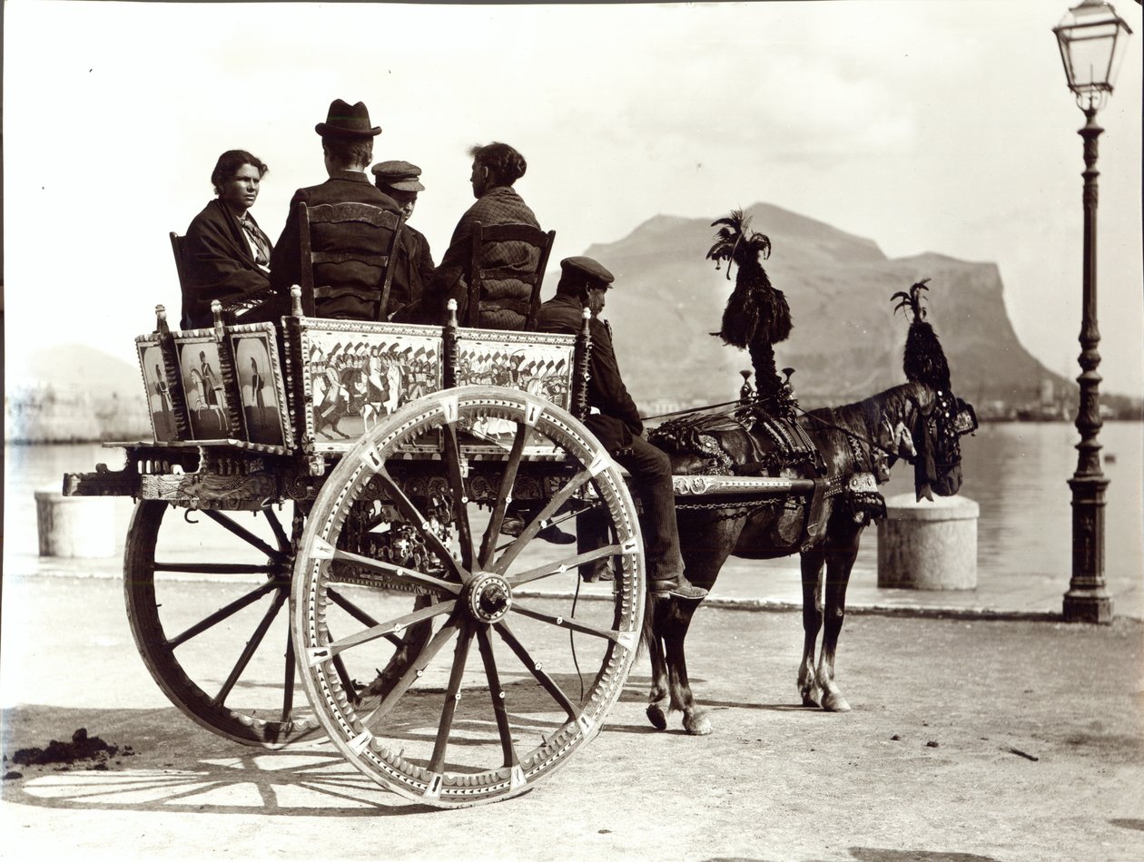 Sicilian Cart, fra Life in Palermo av Giacomo Brogi