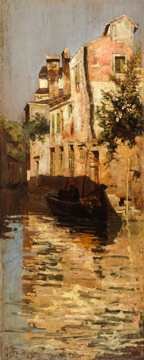 Panel av en skjerm (maleri) av Giacomo Favretto