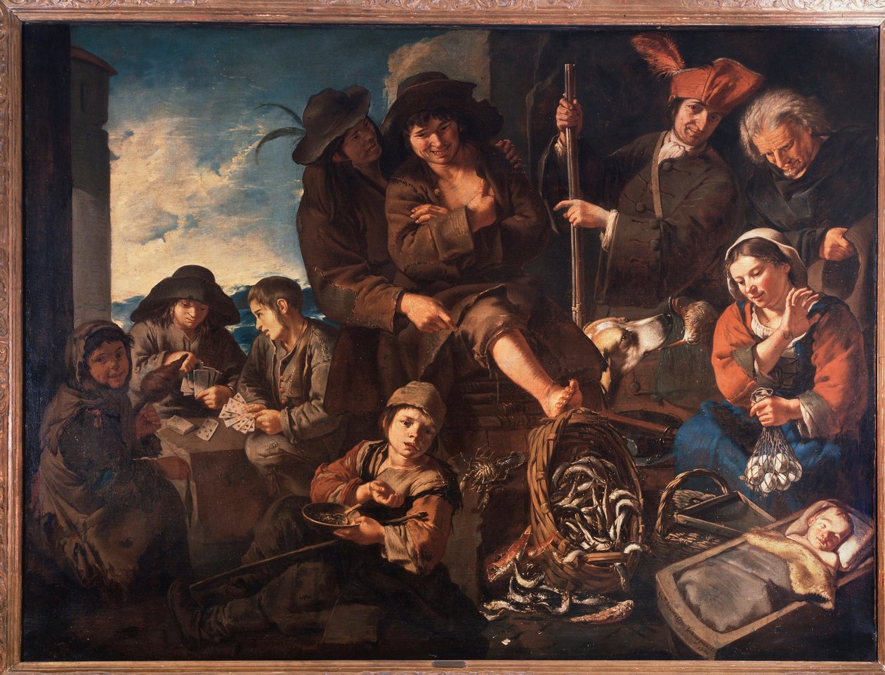 Fiskehandlerne (olje på lerret av Giacomo Francesco Cipper