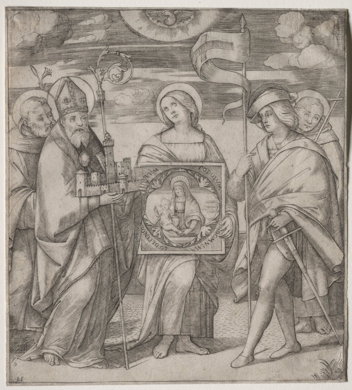 Skytshelgener av Bologna, ca. 1515-1520. av Giacomo Francia