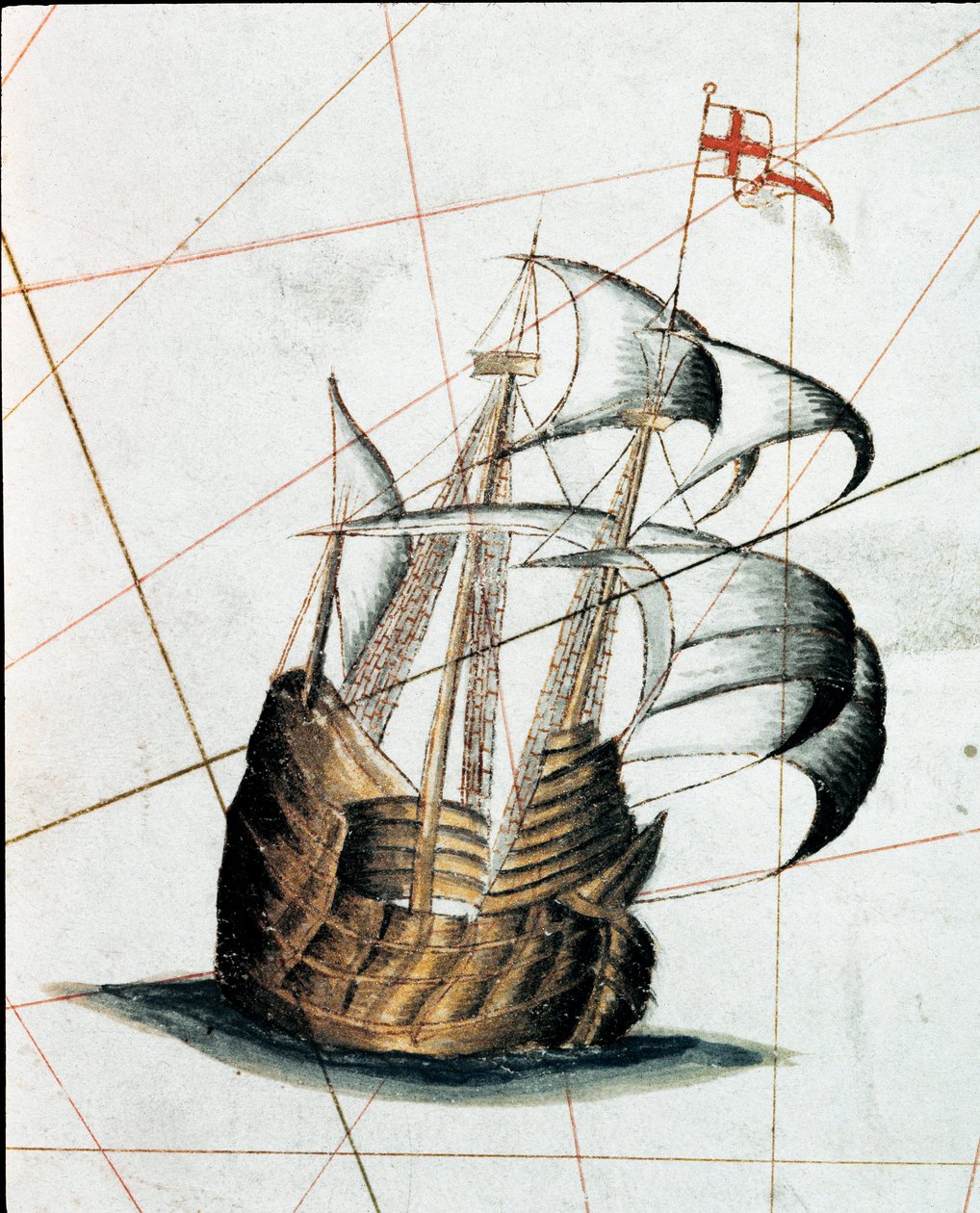 Genoise karavel (detalj av en portulan av Giacomo Maggiolo