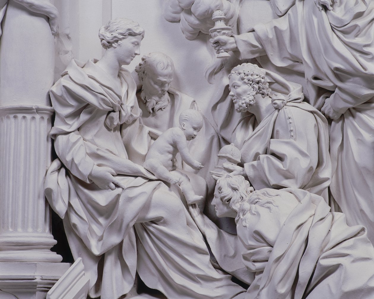 Tilbedelse av magi (gips) av Giacomo Serpotta