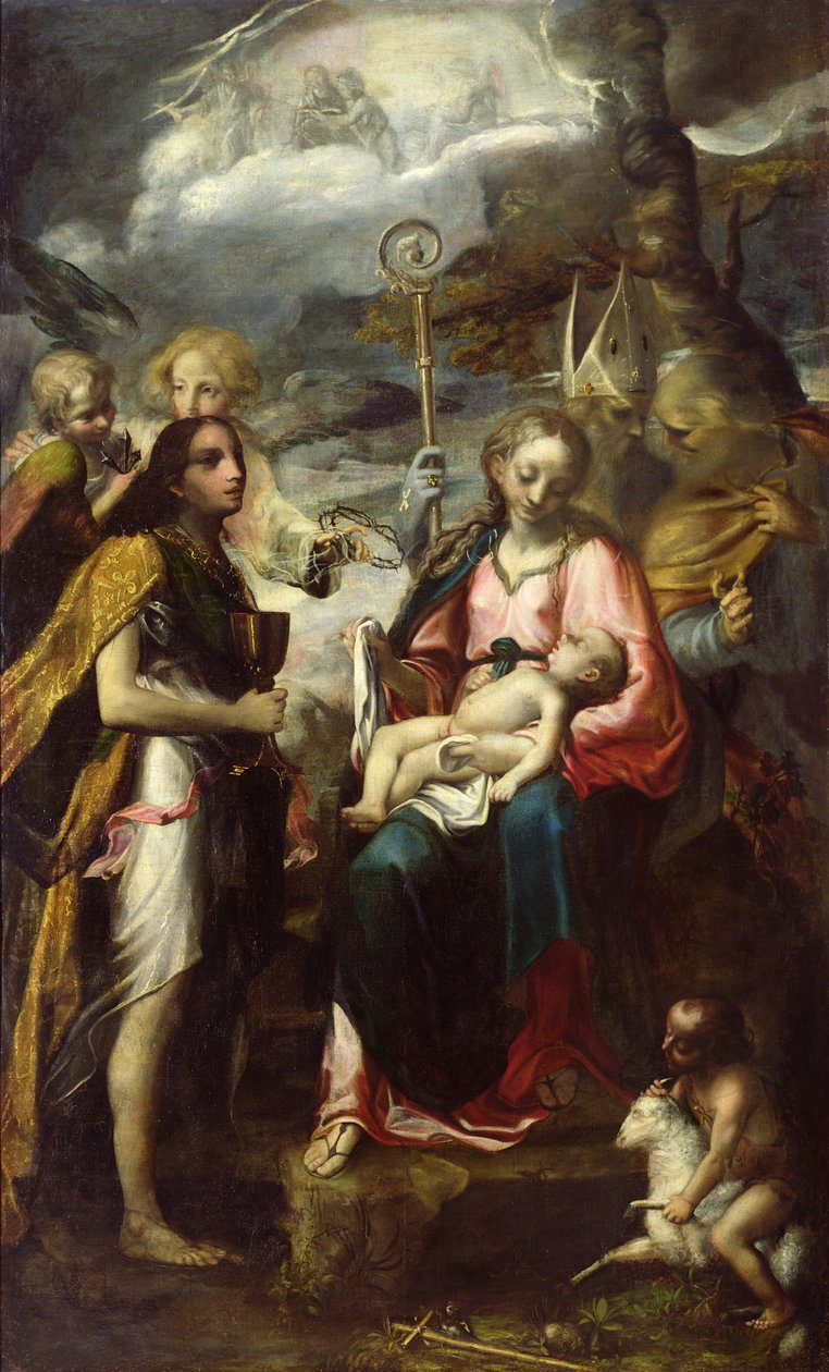 Jomfru og barn og lidenskapens mysterium av Giambattista Tinti
